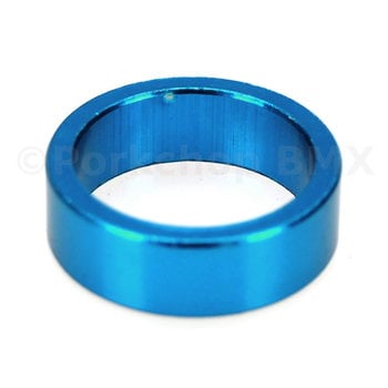 Porkchop BMX 1" headset spacer 10mm thick for old school BMX, MINI, or Road bicycle - BLUE ANODIZED