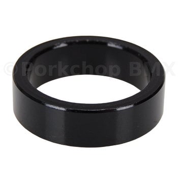 Porkchop BMX 1 1/8" headset spacer 10mm thick for threadless BMX or MTB bicycle - BLACK