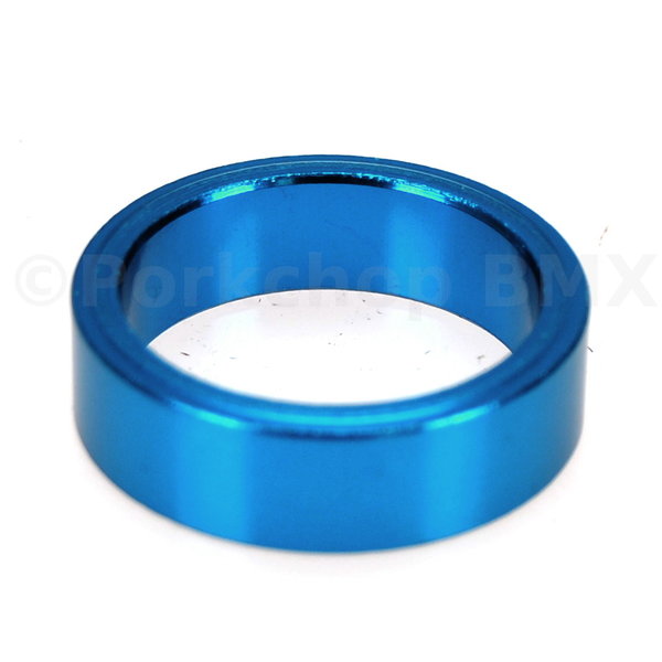 Porkchop BMX 1 1/8" headset spacer 10mm thick for threadless BMX or MTB bicycle - BLUE