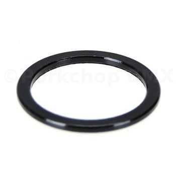 Porkchop BMX 1" headset spacer 2mm thick for old school BMX, MINI, or Road bicycle - BLACK ANODIZED