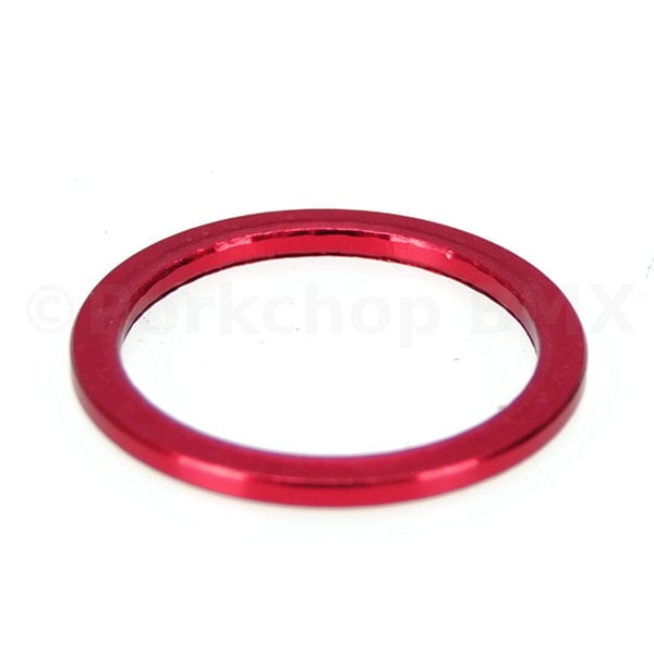 Porkchop BMX 1" headset spacer 2mm thick for old school BMX, MINI, or Road bicycle - RED ANODIZED