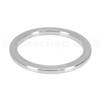 Porkchop BMX 1" headset spacer 2mm thick for old school BMX, MINI, or Road bicycle - SILVER ANODIZED