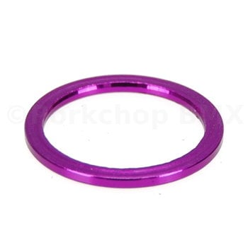 Porkchop BMX 1" headset spacer 2mm thick for old school BMX, MINI, or Road bicycle - PURPLE ANODIZED
