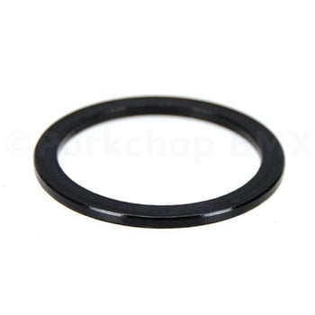 Porkchop BMX 1 1/8" headset spacer 2mm thick for threadless BMX or MTB bicycle - BLACK ANODIZED