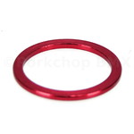 Porkchop BMX 1 1/8" headset spacer 2mm thick for threadless BMX or MTB bicycle - RED ANODIZED