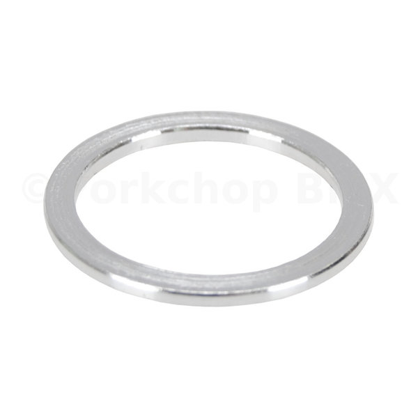 Porkchop BMX 1 1/8" headset spacer 2mm thick for threadless BMX or MTB bicycle - SILVER ANODIZED