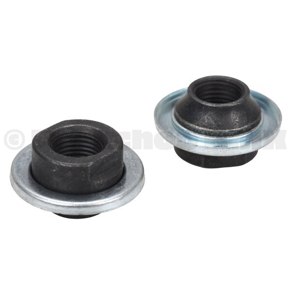 Porkchop BMX Bicycle hub axle bearing cone nuts with dust shield - 3/8" X 26T (PAIR) BLACK