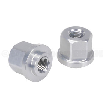 Porkchop BMX 3/8" X 26T ADAPTER axle nuts to fit 14mm drop outs (PAIR) SILVER