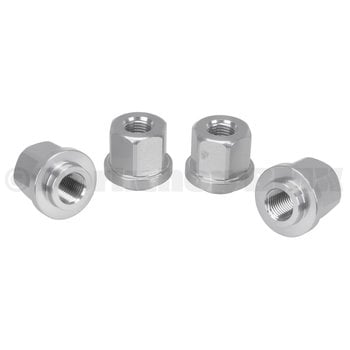 Porkchop BMX 3/8" X 26T ADAPTER axle nut set to fit 14mm drop outs  (SET OF 4) SILVER