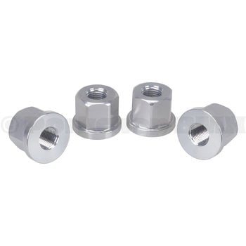 Porkchop BMX 3/8" X 26T REGULAR axle nut set 7075 aluminum  (SET OF 4) SILVER