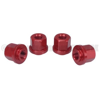 Porkchop BMX 3/8" X 26T ADAPTER axle nut set to fit 14mm drop outs  (SET OF 4) RED