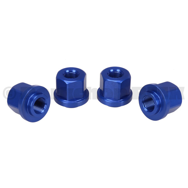 NON RETURNABLE Evolution V-brake bicycle aluminum mounts clamps adapters  (PAIR) BLUE - Porkchop BMX