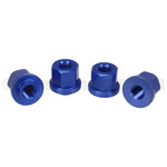 Porkchop BMX 3/8" X 26T axle nut set with 2x nuts to fit 14mm drop outs and 2x to fit regular 3/8" drop outs (SET OF 4) COBALT BLUE