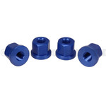 Porkchop BMX 3/8" X 26T REGULAR axle nut set 7075 aluminum  (SET OF 4) COBALT BLUE