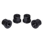 Porkchop BMX 3/8" X 26T ADAPTER axle nut set to fit 14mm drop outs  (SET OF 4) BLACK