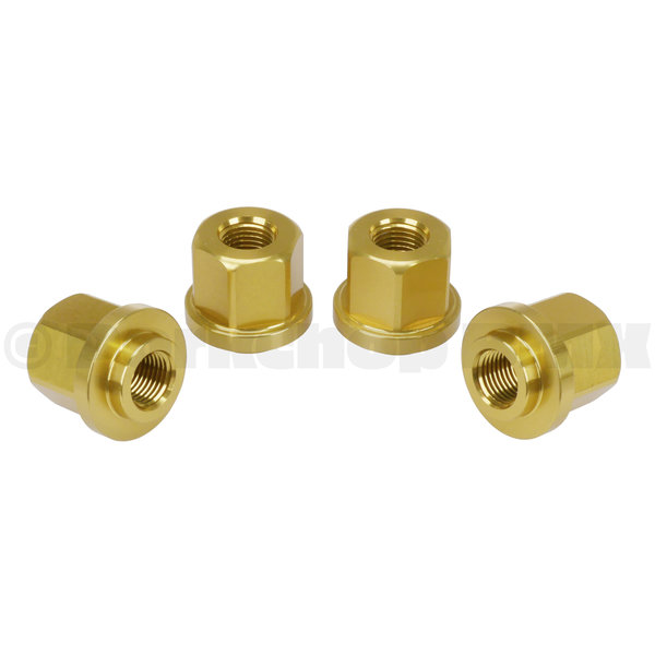 Porkchop BMX 3/8" X 26T ADAPTER axle nut set to fit 14mm drop outs  (SET OF 4) LIGHT GOLD