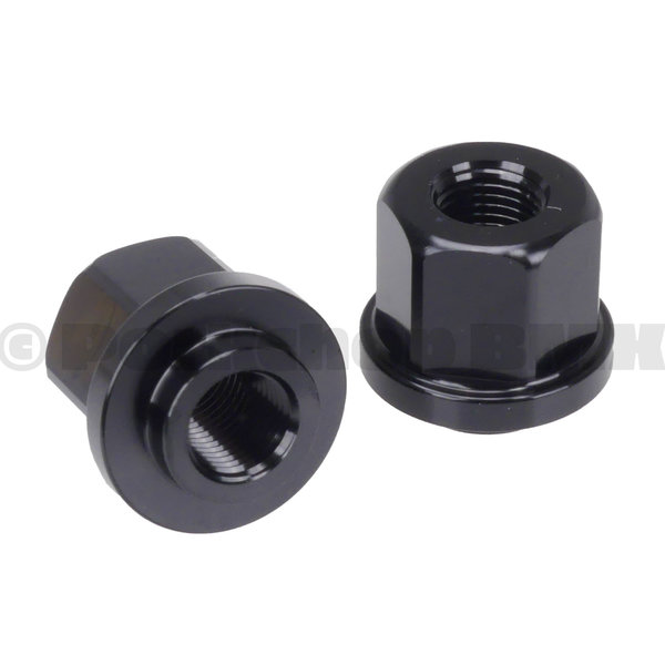 Porkchop BMX 3/8" X 26T ADAPTER axle nuts to fit 14mm drop outs (PAIR) BLACK