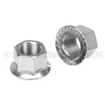 Porkchop BMX BMX bicycle flanged axle nuts 14mm (M14 X 1.0) - PAIR - CHROME