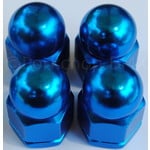 Porkchop BMX Alloy BMX bicycle acorn axle nut 3/8" X 26T (SET OF 4) DARK BLUE