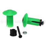 Neal Enterprises Jive Handle "Grip Locks" (1st gen) Bicycle Handlebar Bar Ends (PAIR) HIGHLIGHTER GREEN