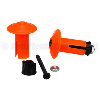 Neal Enterprises Jive Handle "Grip Locks" (1st gen) Bicycle Handlebar Bar Ends (PAIR) NEON ORANGE