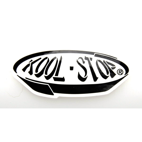 Kool Stop KOOL STOP sticker decal (3 1/8" X 1 5/16" oval) BLACK WHITE