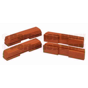 Scott Mathauser Scott Mathauser SBR vintage bicycle brake pads refills insert for SUPERBRAKE (finned) (set of 4) SALMON
