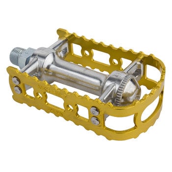 MKS MKS reissued BM-7 BMX bicycle pedals  - 9/16" - GOLD