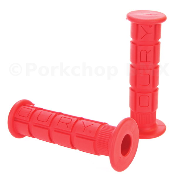 Oury Oury Downhill or BMX bicycle low flange grips - RED
