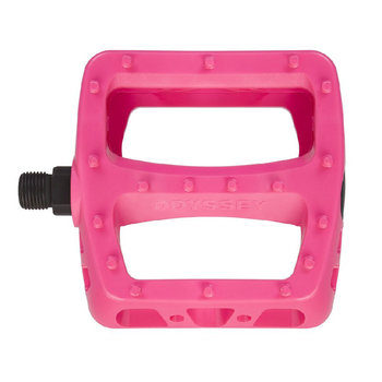 Odyssey Odyssey Twisted PC polycarbonate platform BMX CR-MO axle bicycle pedals  9/16" - HOT PINK