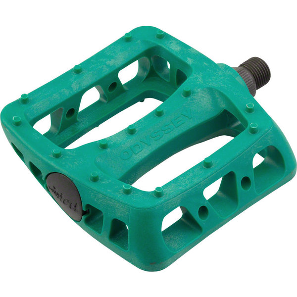Odyssey Odyssey Twisted PC polycarbonate platform BMX CR-MO axle bicycle pedals  9/16" - BILLIARD GREEN