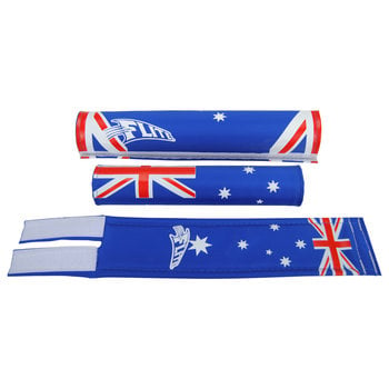 FLITE 3 Piece Nylon BMX Bicycle Padset - AUSTRALIA OZ STRAYA FLAG