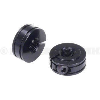 Porkchop BMX Porkchop BMX 3/8" X 26T bicycle axle collars for sealed bearing hubs (PAIR) BLACK