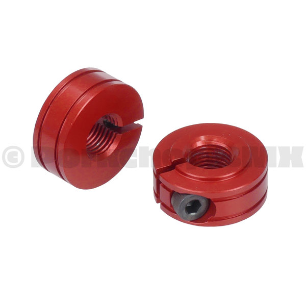 Porkchop BMX Porkchop BMX 3/8" X 26T bicycle axle collars for sealed bearing hubs (PAIR) RED