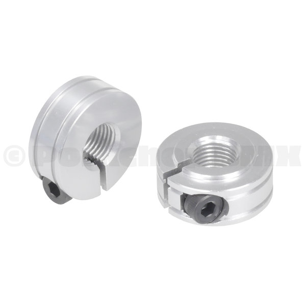 Porkchop BMX Porkchop BMX 3/8" X 26T bicycle axle collars for sealed bearing hubs (PAIR) SILVER