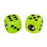 Porkchop BMX Porkchop Dice Bicycle Tire Valve Caps (pair) - GREEN SLIME SWIRL