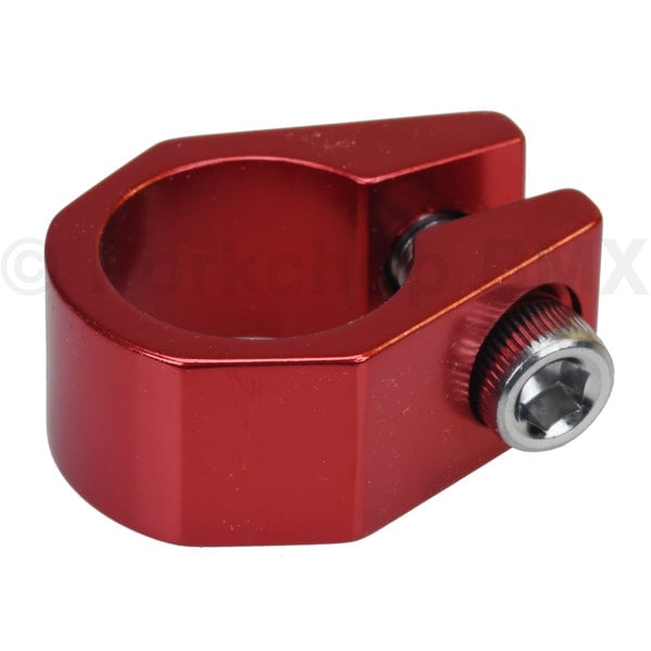 Porkchop BMX Tuf Neck style BMX bicycle seat post clamp - 25.4mm (1") - RED