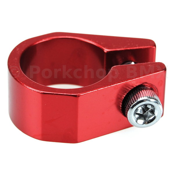 Porkchop BMX Tuf Neck style BMX seat post clamp 28.6mm (1 1/8") - RED