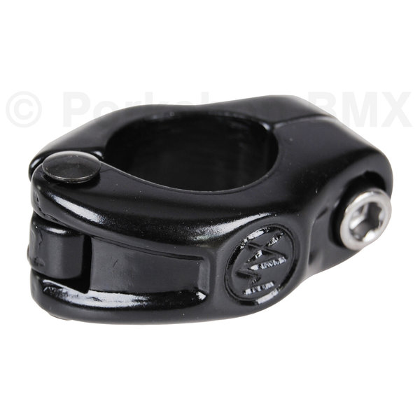 Porkchop BMX MX style hinged BMX bicycle seat clamp - 25.4mm (1") - BLACK