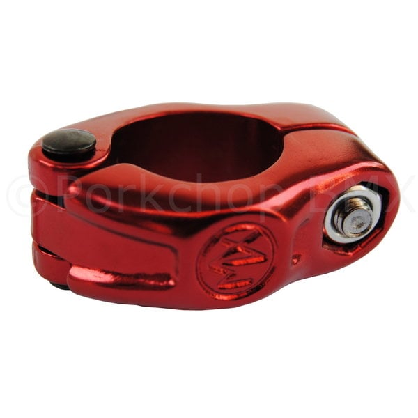 Porkchop BMX MX style hinged BMX bicycle seat clamp - 25.4mm (1") - RED