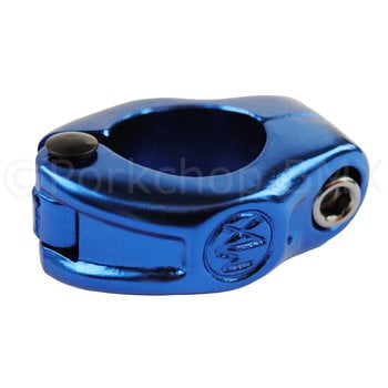 Porkchop BMX MX style hinged BMX bicycle seat clamp - 25.4mm (1") COBALT BLUE