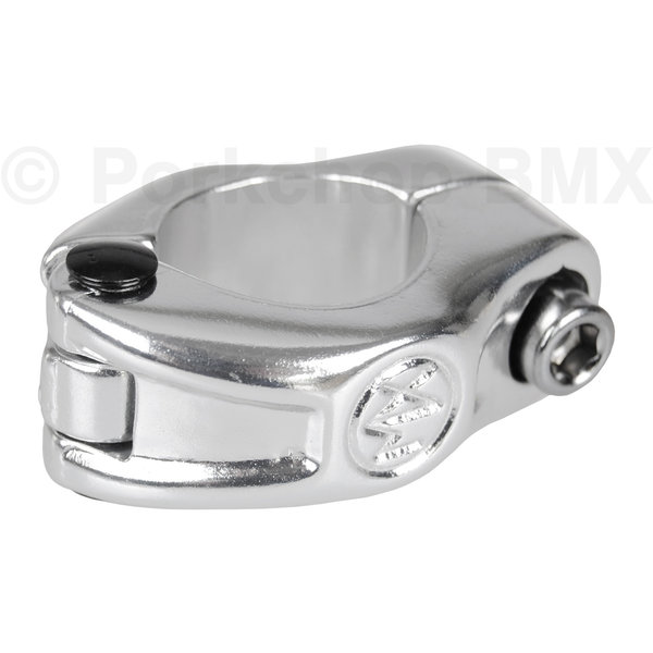Porkchop BMX MX style hinged BMX bicycle seat clamp - 25.4mm (1") - SILVER