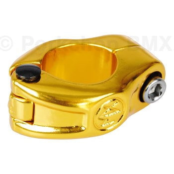 Porkchop BMX MX style hinged BMX bicycle seat clamp - 25.4mm (1") - LIGHT GOLD