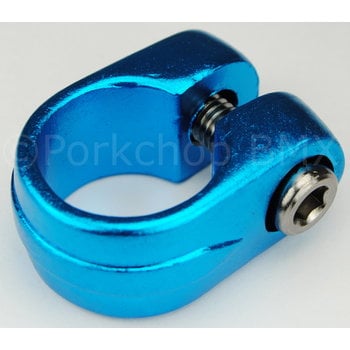 Porkchop BMX Suntour style BMX bicycle seat clamp - 25.4mm (1") - BRIGHT DIP BLUE