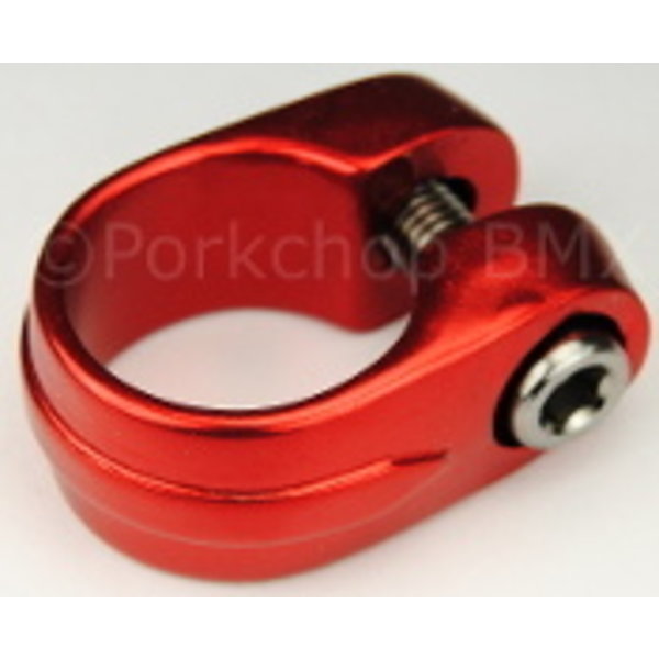 Porkchop BMX Suntour style BMX bicycle seat clamp - 28.6mm (1 1/8") - RED