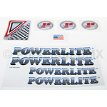 Powerlite 1983-86 Powerlite  old school BMX bicycle decal SET - BLUE (officially licensed)