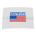 Powerlite Powerlite "MADE IN USA" flag old school BMX bicycle decal BLUE and RED on WHITE (officially licensed)