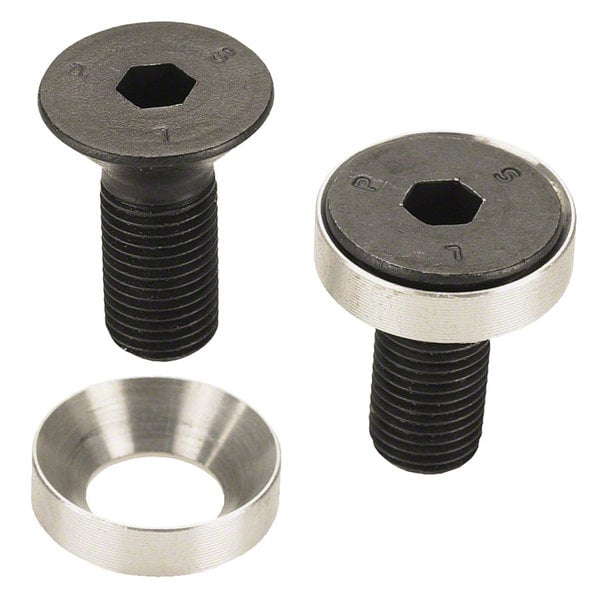 Profile Racing Profile Racing 3/8" X 24T chromoly bicycle BMX crank spindle bolts (PAIR) - BLACK