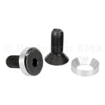 Porkchop BMX 3/8" X 24T bicycle BMX crank spindle bolts fits Profile (PAIR) - BLACK