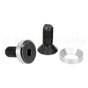 Porkchop BMX 3/8" X 24T bicycle BMX crank spindle bolts fits Profile (PAIR) - BLACK